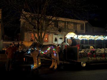 Caroling by horsedrawn carriage